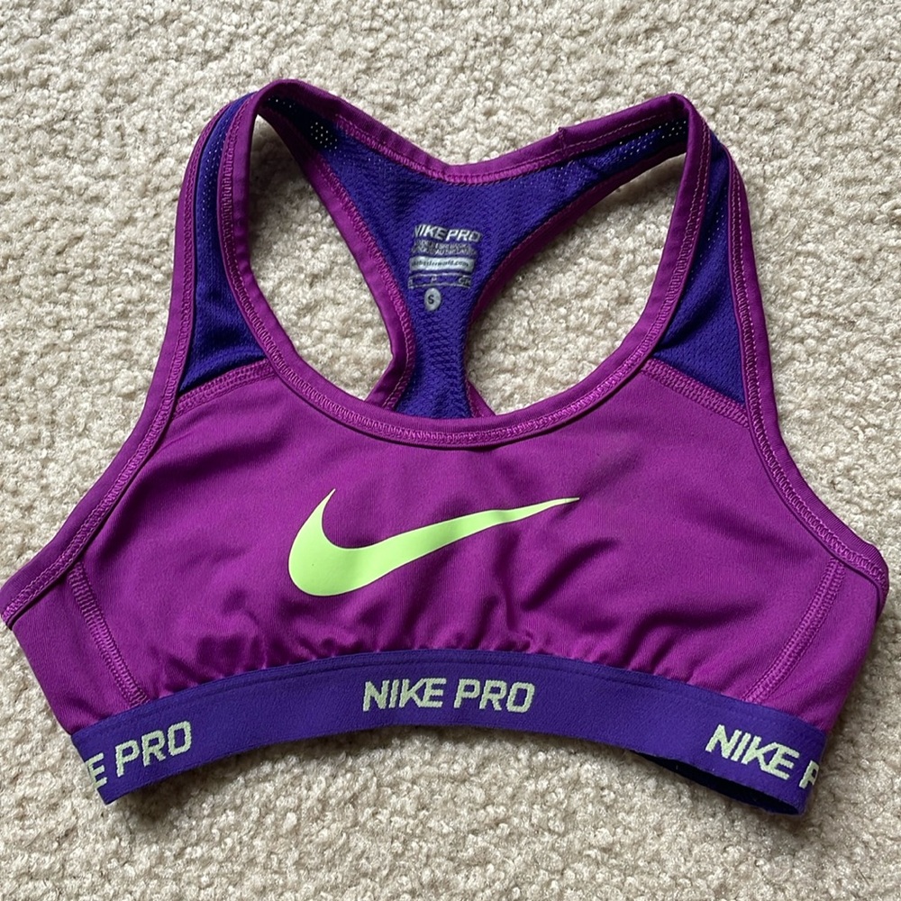 Nike, purple sports bra, kids